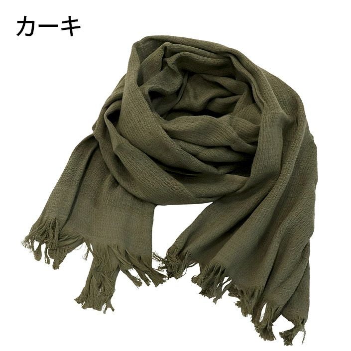 【希少】Y’s マフラーオリーブグリーン**即購入可　⭐︎特別価格⭐︎ マフラー サーモ コットンガーゼマフラー【バスタオル・フェイスタオル