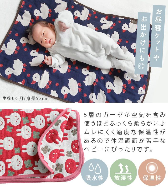 ○ 日本製 5重ガーゼ ベビーケットギフトセット＜4点セット＞【バス