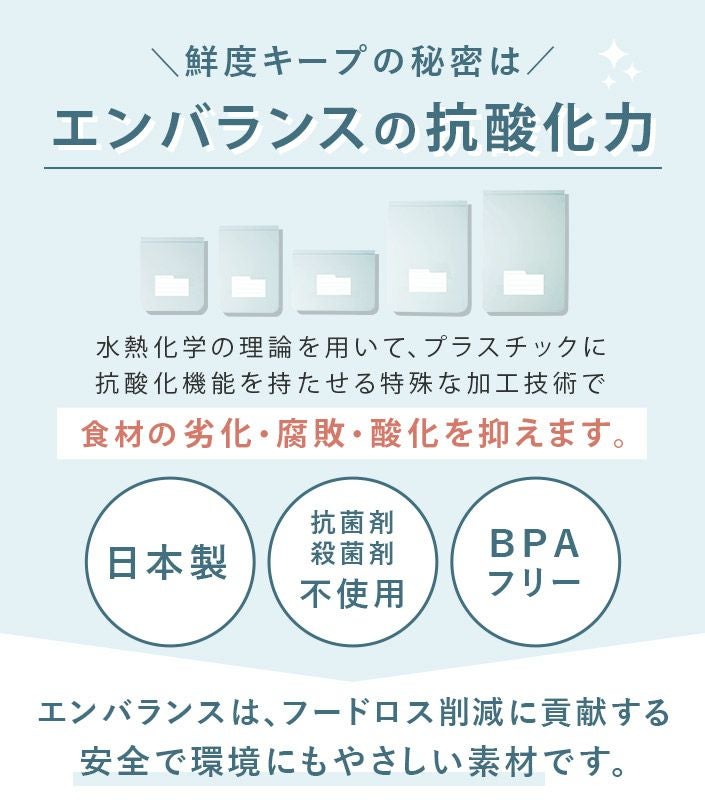 送料無料）日本製 エンバランス ジッパーバッグ＜XS・S・Mwide・L・XL