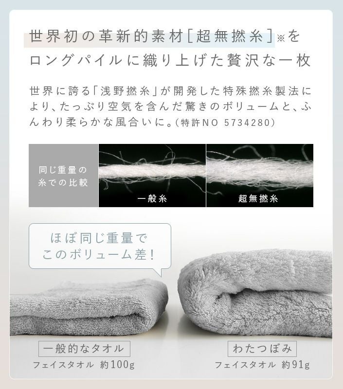 今治タオル ミニバスタオル わたつぼみ 綿蕾【バスタオル・フェイス